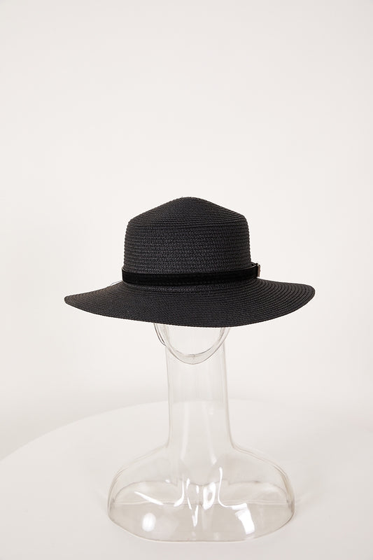 Flat Top Vacation Hat Black