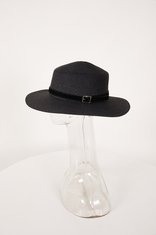 Flat Top Vacation Hat Black